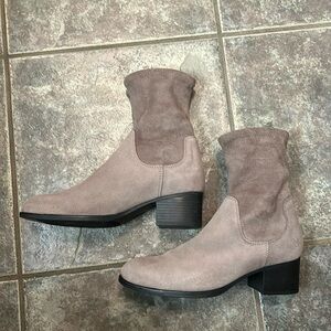 Bos & Co taupe suede sock boots Size 36